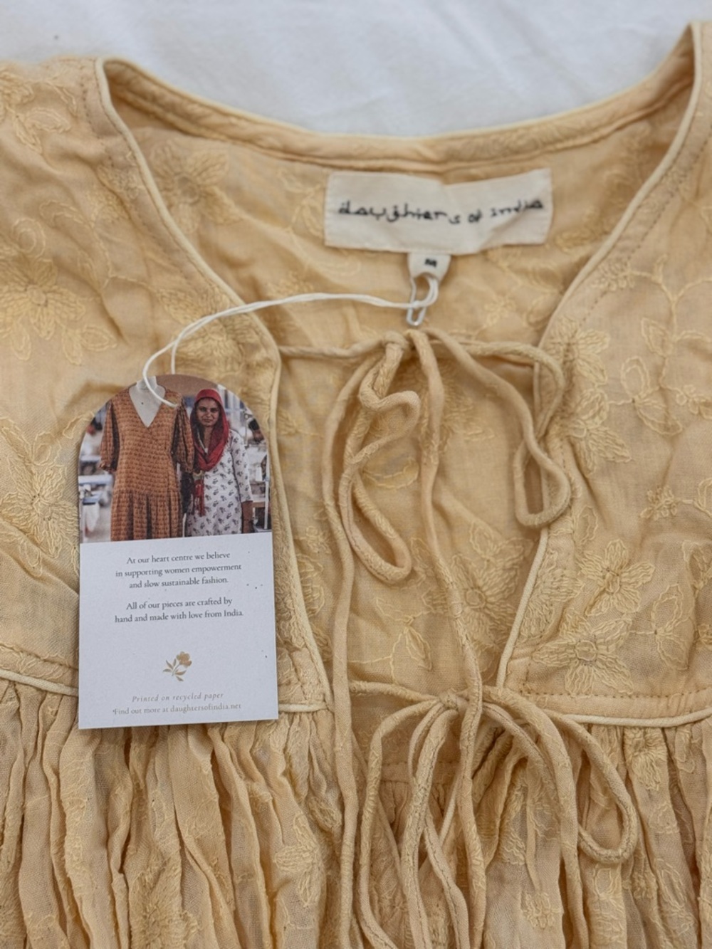 Daughters of India Cream Sleeveless Tiered Maxi Dress - Picture 6 of 6